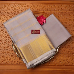 Horad Pure Silk Polar Violet Wedding Set Shirt Material + Dhoti