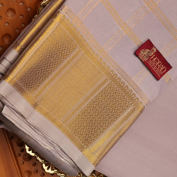 Horad Pure Silk Polar Violet Wedding Set Shirt Material + Dhoti