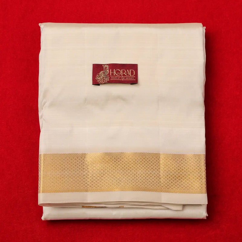 Horad Pure Silk Cream 1.75” Dhoti (8X4)
