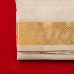 Horad Pure Silk Cream 2.50” Dhoti (10X6)