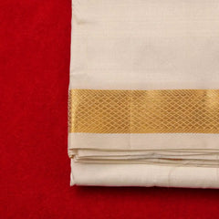 Horad Pure Silk Cream 1.25” Dhoti (10X6)