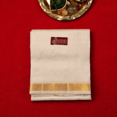 Horad Pure Silk Cream 0.50” Dhoti (8X4)