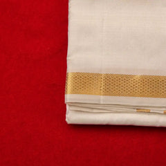 Horad Pure Silk Cream 0.50” Dhoti (10X6)