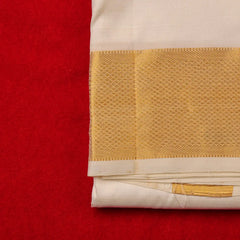 Horad Pure Silk Cream 3” Dhoti + Shirt Material