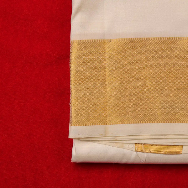 Horad Pure Silk Cream 3.50” Dhoti (8X4)