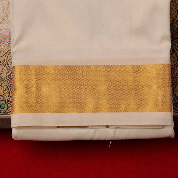 Horad Silk Blend Half White 2.00” Dhoti