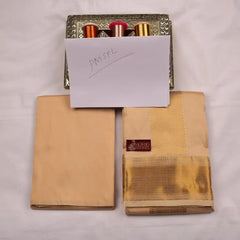 Horad Pure Silk Blend Gold Shirt Material + Dhoti ( 2 in 1 )