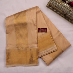 Horad Pure Silk Blend Gold Shirt Material + Dhoti ( 2 in 1 )