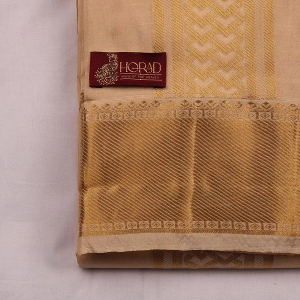 Horad Pure Silk Blend Gold Shirt Material + Dhoti