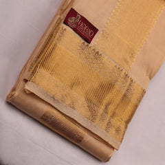 Horad Pure Silk Blend Gold Shirt Material + Dhoti ( 2 in 1 )