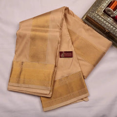 Horad Pure Silk Blend Gold Shirt Material + Dhoti ( 2 in 1 )