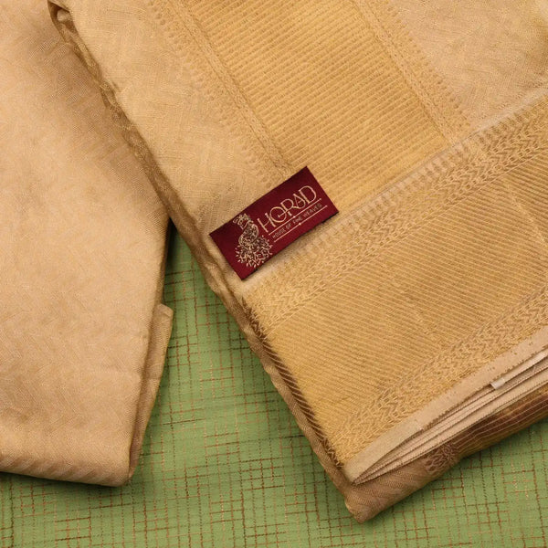 Horad Pure Silk Gold Blend Emboss Shirt Material + Dhoti ( 2 in 1 )