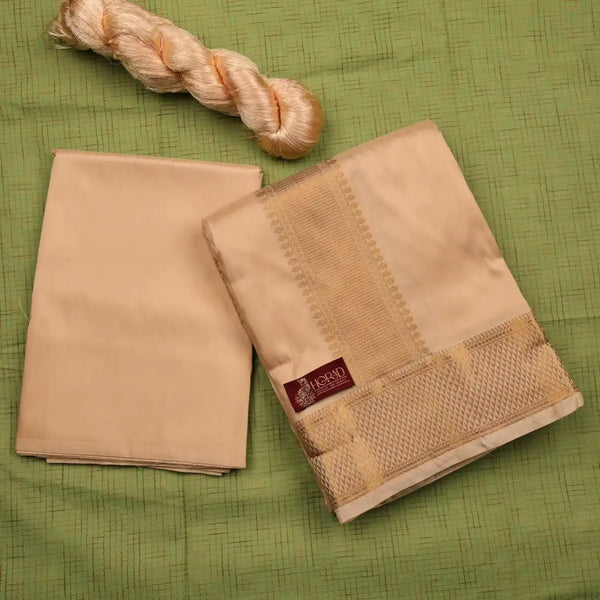 Horad Pure Silk Blend Gold Shirt Material + Dhoti ( 2 in 1 )