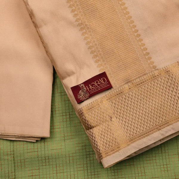 Horad Pure Silk Blend Gold Shirt Material + Dhoti ( 2 in 1 )