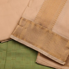 Horad Pure Silk Blend Gold Shirt Material + Dhoti ( 2 in 1 )