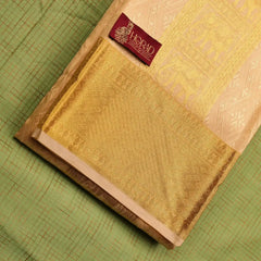 Horad Premium Art Silk Gold Emboss Shirt Material + Dhoti + Angavastram