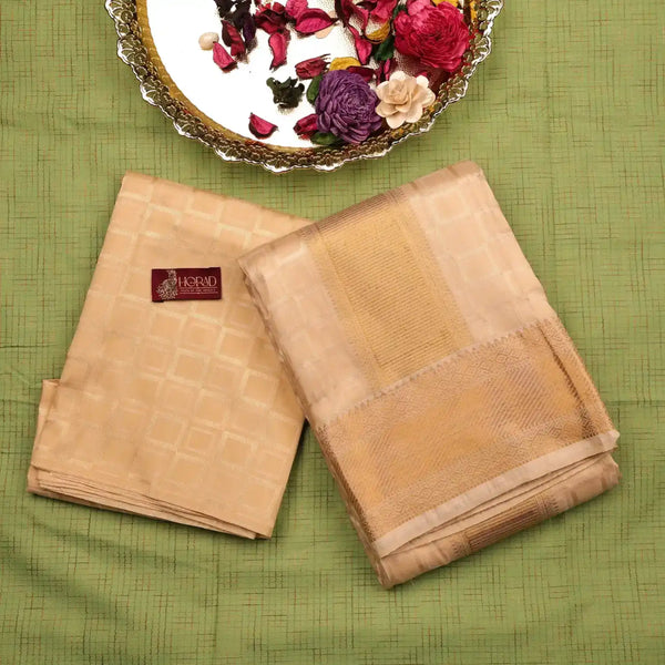 Horad Pure Silk Blend Gold Emboss Shirt Material + Dhoti (2 in 1)