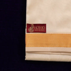 Horad Premium Art Silk Cream 1.50” Dhoti + Shirt Material