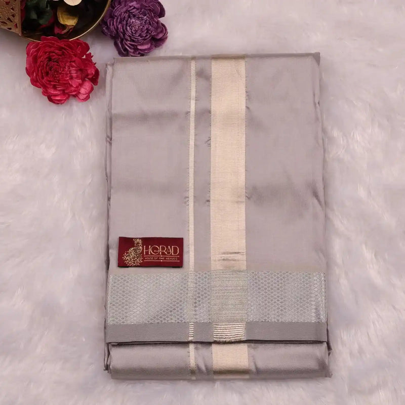 HORAD Premium Art Silk Sandstone  Dhoti with Shirt Material