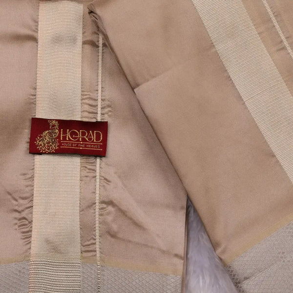 HORAD Premium Art Silk Sandstone Shirt Material (3 Meter) + (9X5) Dhoti + Angavastram