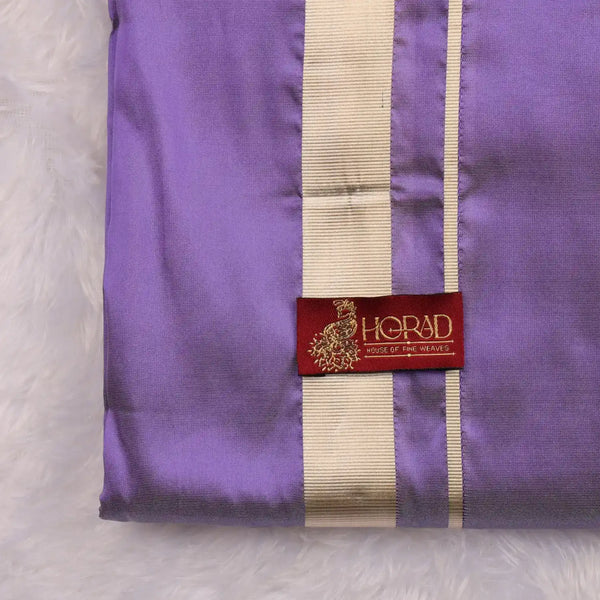 HORAD Premium Art Silk P.Purple Dhoti with Shirt Material