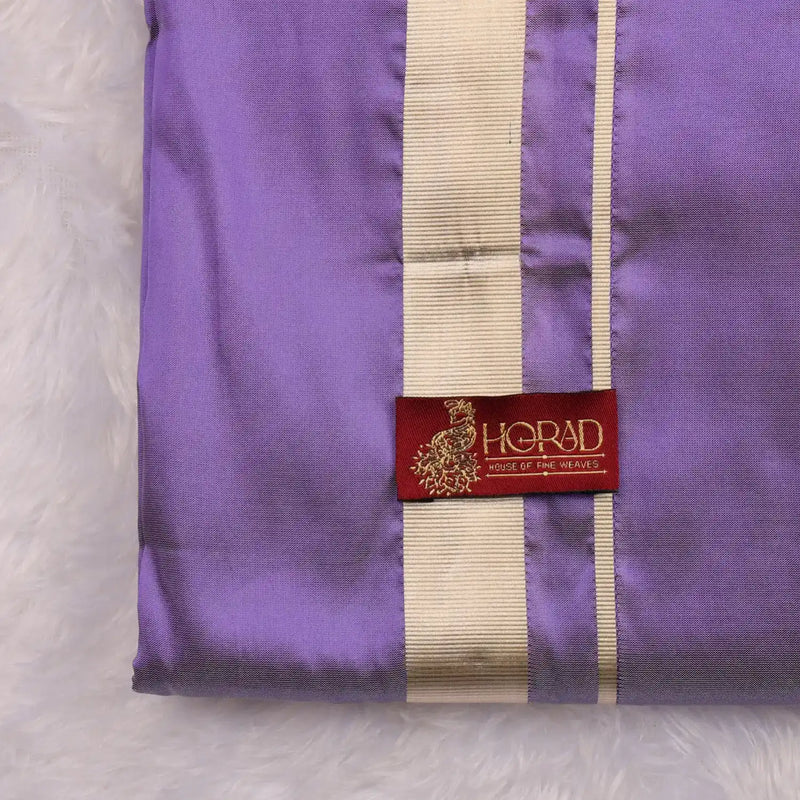 HORAD Premium Art Silk P.Purple Dhoti with Shirt Material