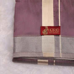 HORAD Premium Art Silk Polar Violet Dhoti with Shirt Material