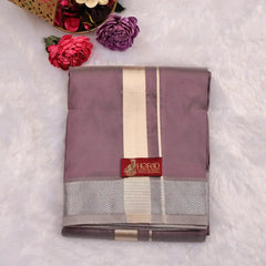 HORAD Premium Art Silk Polar Violet Dhoti with Shirt Material