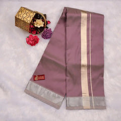 HORAD Premium Art Silk Polar Violet Dhoti with Shirt Material