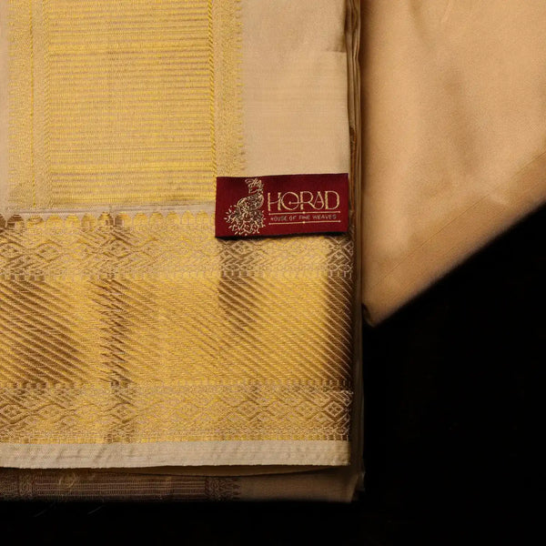 Horad Pure Silk Blend Gold Shirt Material + Dhoti (2 in 1)