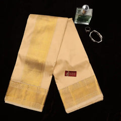 Horad Pure Silk Blend Gold Shirt Material + Dhoti (2 in 1)