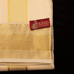 Horad Pure Silk Blend Gold Shirt Material + Dhoti (2 in 1)