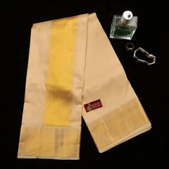 Horad Pure Silk Blend Gold Shirt Material + Dhoti (2 in 1)