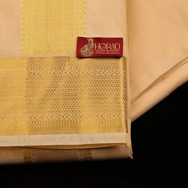Horad Pure Silk Blend Gold Shirt Material + Dhoti (2 in 1)