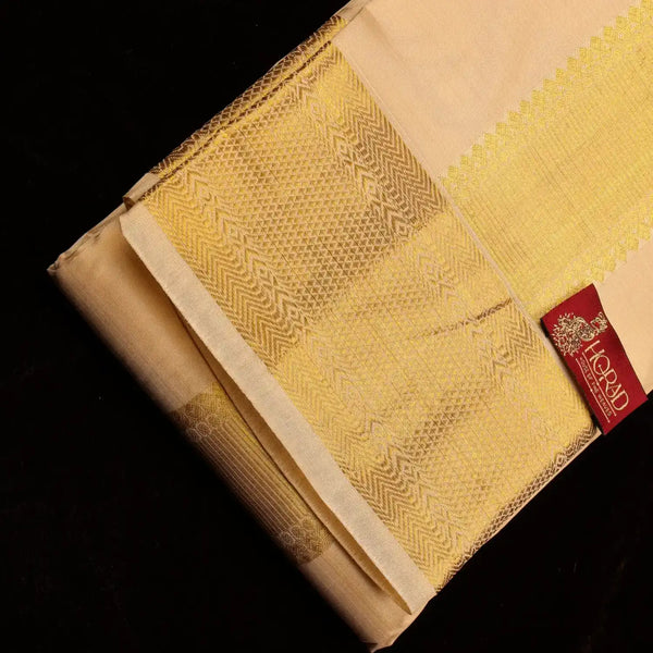 Horad Pure Silk Blend Gold Shirt Material + Dhoti (2 in 1)