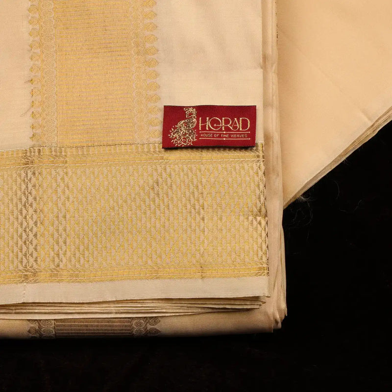 Horad Pure Silk Blend Gold Shirt Material + Dhoti (2 in 1)