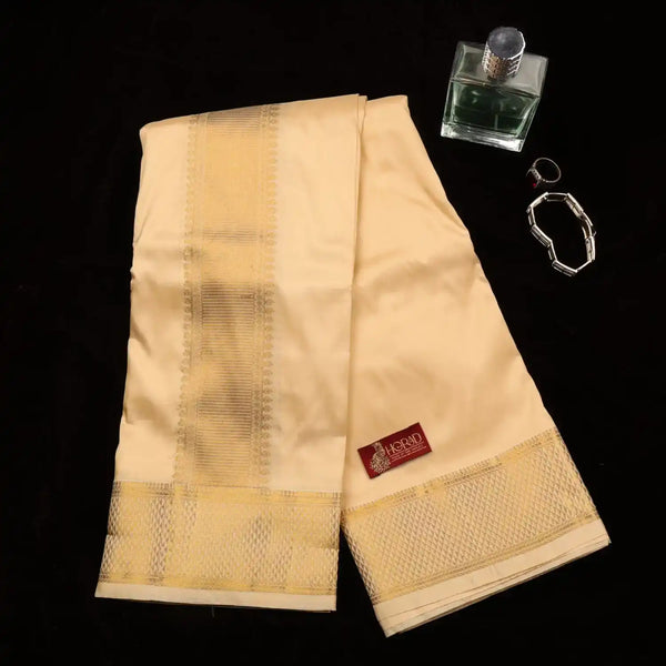 Horad Pure Silk Blend Gold Shirt Material + Dhoti (2 in 1)