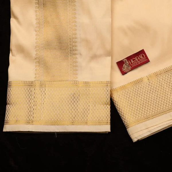 Horad Pure Silk Blend Gold Shirt Material + Dhoti (2 in 1)