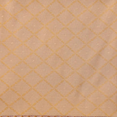 Horad Pure Silk Light Gold Emboss Wedding Set Shirt material + Dhoti + Angavastram (3 in 1)