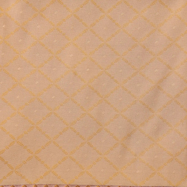 Horad Pure Silk Light Gold Emboss Wedding Set Shirt material + Dhoti + Angavastram (3 in 1)