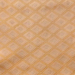 Horad Pure Silk Light Gold Emboss Wedding Set Shirt material + Dhoti + Angavastram (3 in 1)