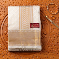 Horad Pure Silk Blend Cream Shirt Material + Dhoti ( 2 in 1 )