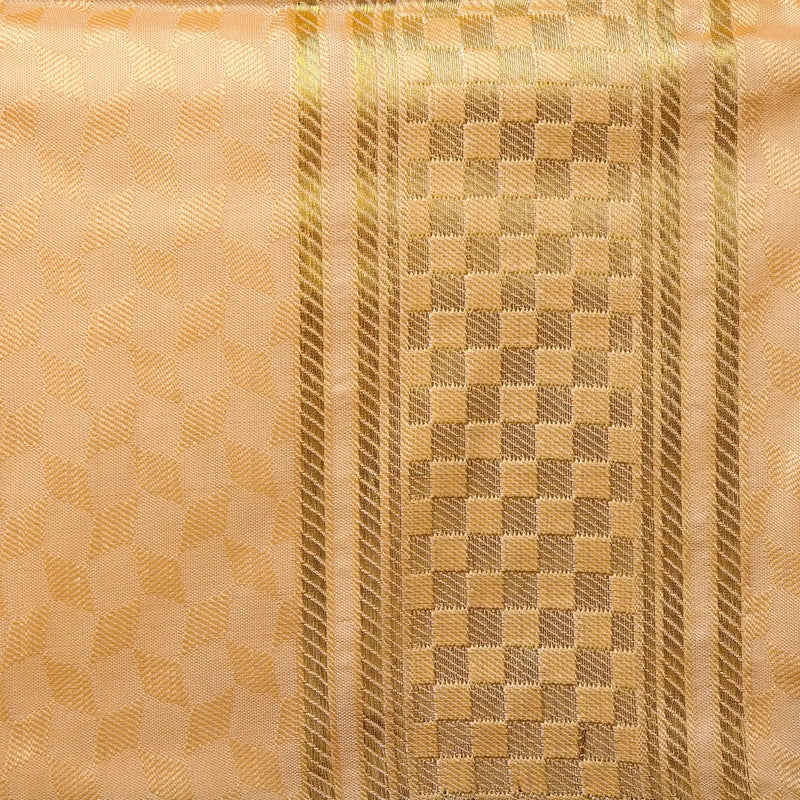Horad Premium Art Silk Gold Emboss Shirt Material + Dhoti ( 2 in 1)