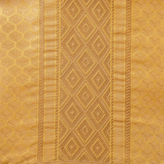 Horad Premium Art Silk Tissue Double Warp Dark Gold Emboss Shirt Material + Dhoti (2 in 1)