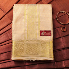 Horad Premium Art Silk Gold Emboss Shirt Material+Dhoti ( 2 in 1)