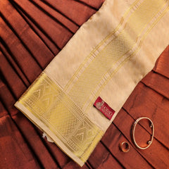Horad Premium Art Silk Gold Emboss Shirt Material+Dhoti ( 2 in 1)