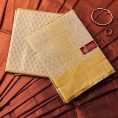 Horad Premium Art Silk  Tissue Gold Emboss Shirt Material+Dhoti ( 2 in 1)