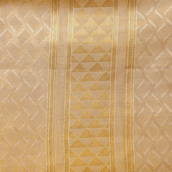 Horad Premium Art Silk  Tissue Gold Emboss Shirt Material+Dhoti ( 2 in 1)