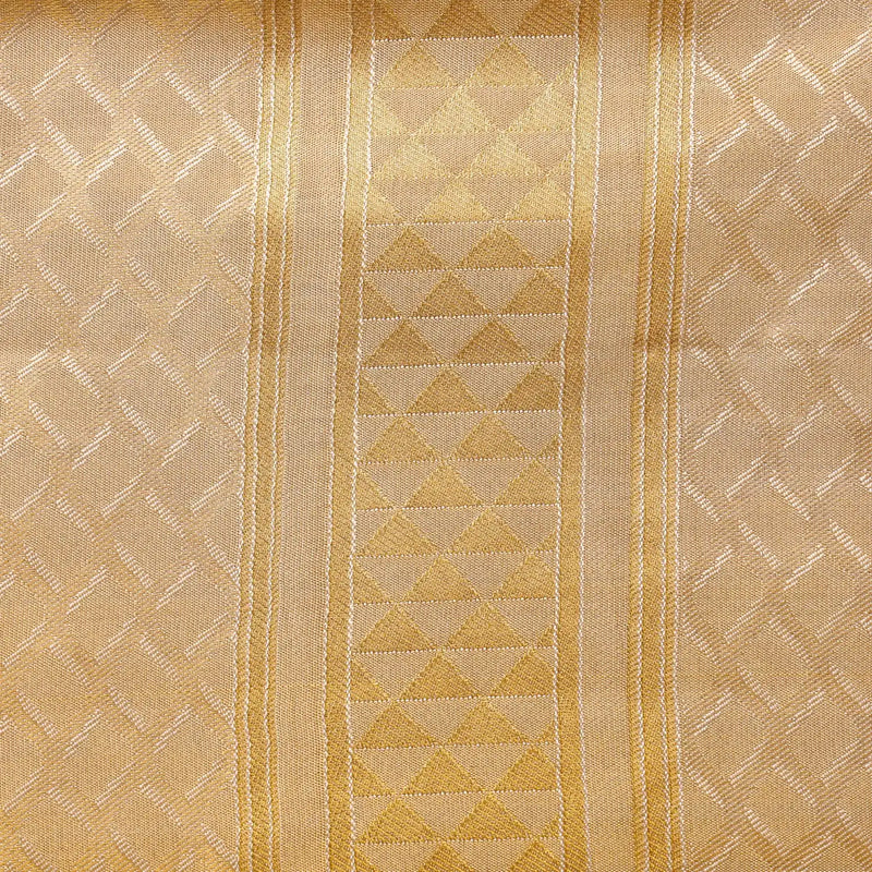 Horad Premium Art Silk  Tissue Gold Emboss Shirt Material+Dhoti ( 2 in 1)