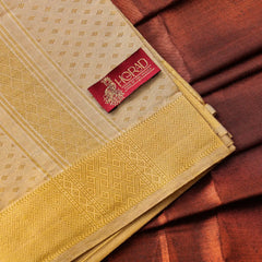 Horad Premium Art Silk Gold Tissue Emboss Shirt Material + Dhoti + Angavastram